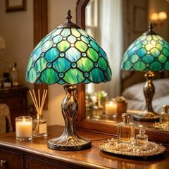 Stained Glass Table Lamp, Vintage