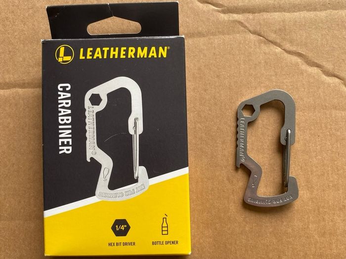 Leatherman carabiner - with bottle opener & spanner