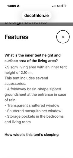 Quechua 5 Person 2 Bed Inflatable