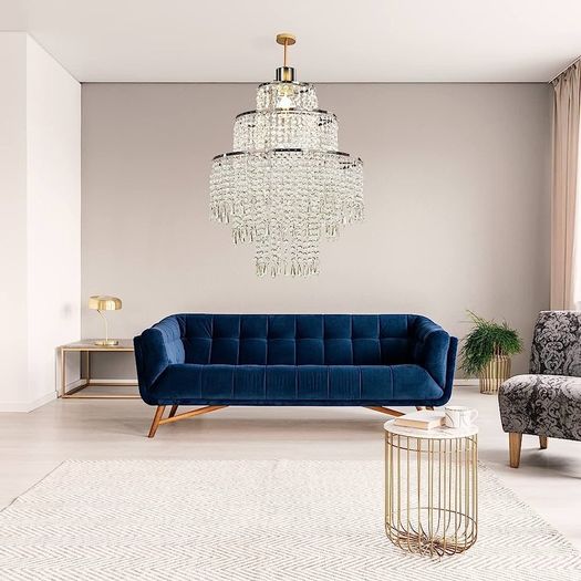 3-Tier Clear Chandelier Light Shade | Lamp Shade for Pendant Light Ceiling Light Shade Acrylic Crystal Chandelier Easy Fit Lampshades for Ceiling Lights for Living Room Bedroom Kitchen Hallway (FREE SHIPPING)