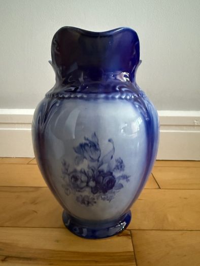 Staffordshire England Flow Blue Pitcher