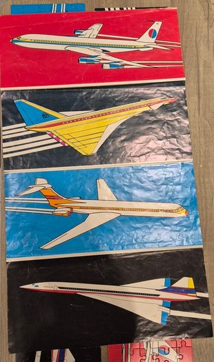 4 x airplane jigsaw puzzle