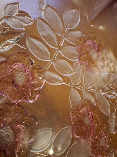 Large Mid-Century Frosted Art Glass Bowl