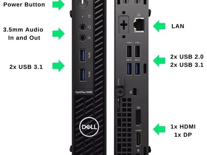 Dell OptiPlex 3080 Micro i5-10500T 16GB 512GB SSD Windows 11 Pro HDMI /DP