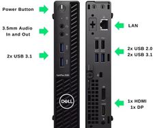 Dell OptiPlex 3080 Micro i5-10500T 16GB 512GB SSD Windows 11 Pro HDMI /DP