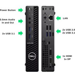 Dell OptiPlex 3080 Micro i5-10500T 16GB 512GB SSD Windows 11 Pro HDMI /DP
