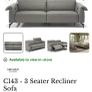 Leather 3seater sofa like new Image 2