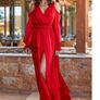 New red satin special occasion dress size Medium Image 3