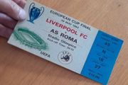 AS ROMA  v Liverpool Souvenir Ticket European Cup 1984