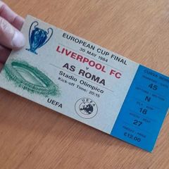 AS ROMA  v Liverpool Souvenir Ticket European Cup 1984
