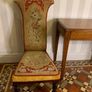 Victorian rosewood prie dieu or prayer nursing chair with original needlepoint upholstery. Image 8
