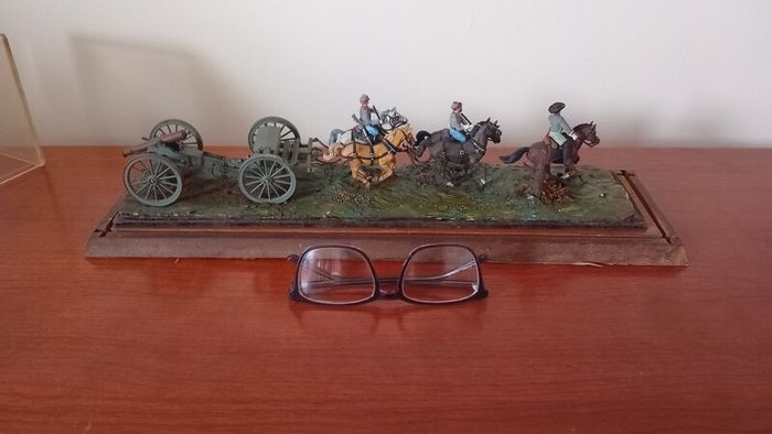 American Civil War,Artillery Diorama in Display case
