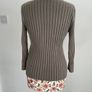 cardigan khaki principle ribbed cardigan with frill detail sizev12 Image 4