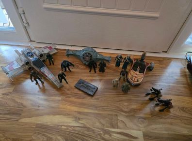 Star wars figures, toys, vehicles