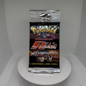 Pokemon Team Rocket Long Crimp Brand New Sealed WOTC Booster Pack Signed Mitsuhiro Arita