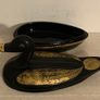 Vintage Black Gold Lacquered Duck Trinket Box Image 7