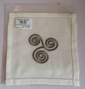 House Of Ireland Linen "Uisce" Cocktail Napkin NWT RRP E17.95 1X15X15 cm