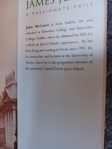 James Joyce / A Passionate Exile/ John McCourt/ 2000