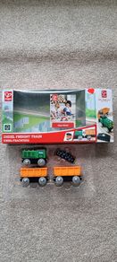 2 sets of trains with rails