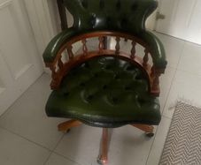 Chesterfield Captains Swivel Office Chair Antique