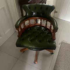 Chesterfield Captains Swivel Office Chair Antique
