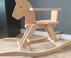 Wooden rocking horse