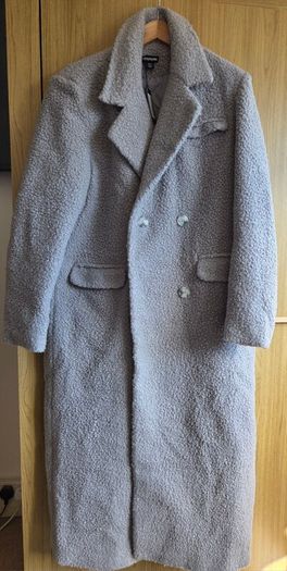 Light grey maxi coat, brand NEW, size 12
