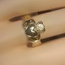 9ct Gold Women's Irish Claddagh Ring. Image 4