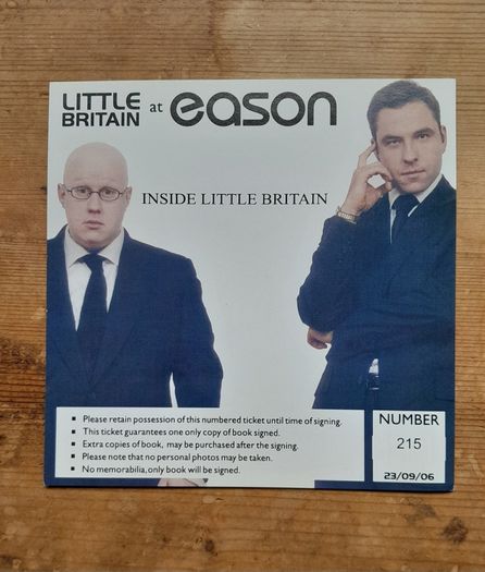 Inside Little Britain signed by Matt Lucas & David Walliams