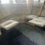 Grey corner sofa recliner couch Image 5
