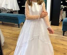 Communion dress with cardigan