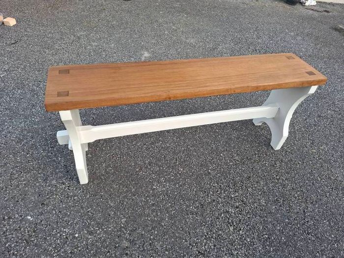Solid Mahogany Timber Bench Upcycled & Refurbished