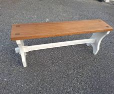 Solid Mahogany Timber Bench Upcycled & Refurbished