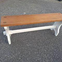 Solid Mahogany Timber Bench Upcycled & Refurbished