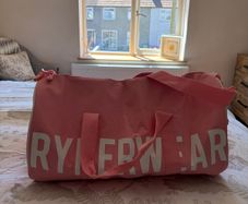 Brand New Ryderwear Duffle Gym Bag - Pink with Leopard Print Lining