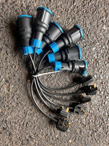 6 of 13a amp Plug to 16a amp socket Adaptor convertor Cables