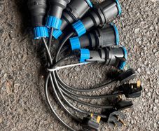 6 of 13a amp Plug to 16a amp socket Adaptor convertor Cables