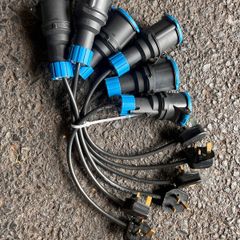 6 of 13a amp Plug to 16a amp socket Adaptor convertor Cables