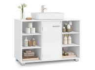 main image for ad Washbasin Bathroom Cabinet with Adjustable Shelves Dove Grey or Cloud White