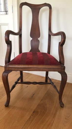 Set of two walnut chairs