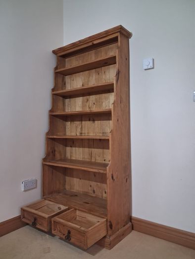 Solid Wood Tall Bookcase