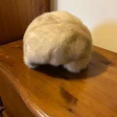 Vintage Mitzi Lorenz Model Blonde Mink Fur Hat Ninety Sixties London W1 Millinery
