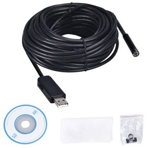 5M 7MM USB Laptop PC Computer Endoscope Waterproof Android Borescope Sewer Camera For OTG USB Wire Snake Drain Tube Camera Car Inspection