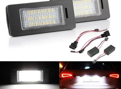 Led License Number Plate Tag Light Canbus with resistor Lamp Assembly Replacement For Audi A1 A1 A4 A5 A6 A7 S5 Q5 RS5 TT TTRS VW GOLF6/7 Variant Plus PASSAT Seat/Skoda Fabia Octavia