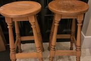 2 x Very Sturdy Wooden Kitchen Breakfast Bar - Island High Stools - Can Deliver