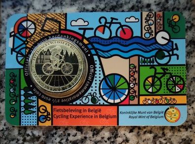 Belgium 2.5 Euro Brilliant Uncirculated Coin 2023 - Cycling experience in Belgium - Belgian Coincard Catalogue