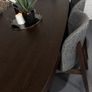 210cm Dark Brown Oak Dining table, Ex Display Like New Image 3