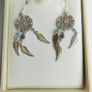 Vintage Sterling Silver 925 Dream Catcher Earrings 3,12g Image 4