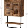 Vintage Medicine Cabinet, Bathroom Cabinet, Wall Cabinet with Shutters and Towel Rail Image 2