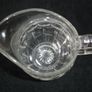 Vintage Large Clear Glass Pitcher Scallop Handle Image 4